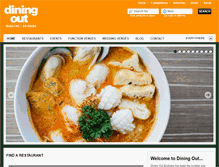 Tablet Screenshot of diningoutmagazine.com.au